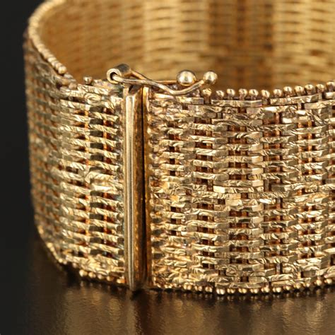 Sterling Silver Basket Weave Bracelet | EBTH