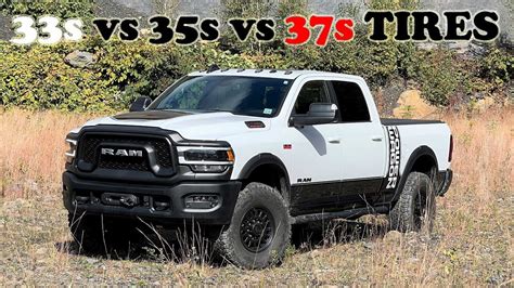 33s vs 35s vs 37s Inch Tires Comparison OFF-ROADING Ram 2500 Power Wagon