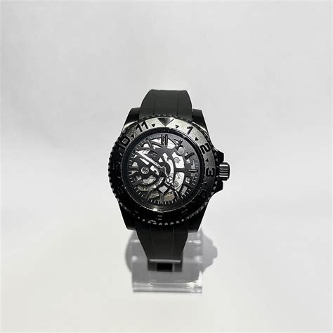 Custom All Black skeleton dial mod, Men's Fashion, Watches & Accessories, Watches on Carousell