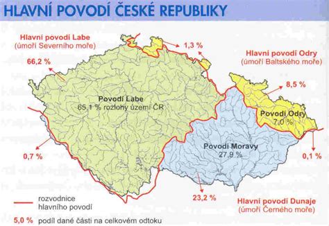 Mapa Povodí české Republiky | Mapa