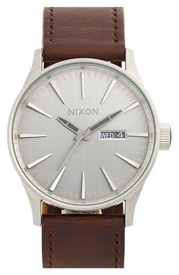 Nixon The Sentry Leather Strap Watch, 42mm | Nordstrom | Reloj de ...