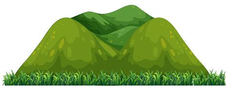 Isolated green mountain on white background 538950 Vector Art at Vecteezy