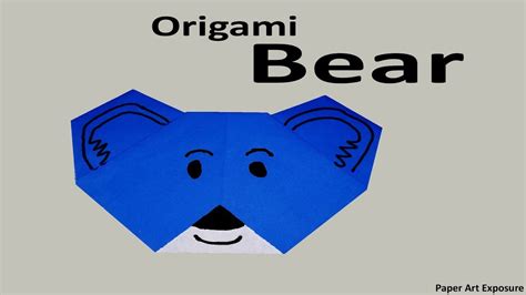 Origami Grizzly Bear Face Instructions || Easy Origami Grizzly Bear ...