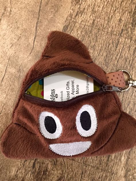 Poo Poop Emoji Coin Purse Zipper Pouch | Etsy