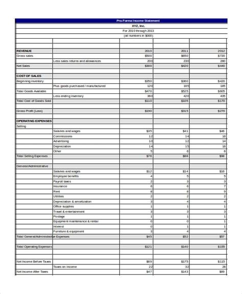 Excel Income Statement - 8+ Free Excel Documents Download