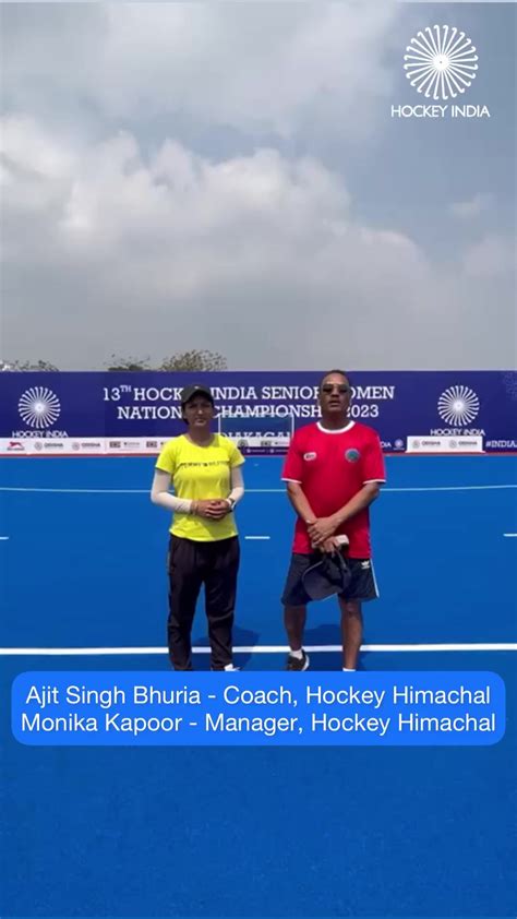 Ajit Singh Bhuria Coach, Hockey Himachal and Monika Kapoor Manager, Hockey Himachal welcome the ...