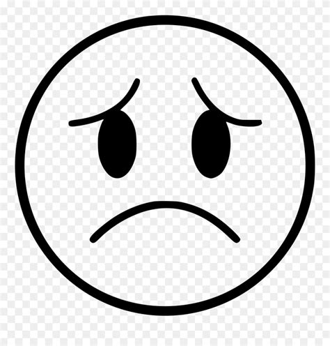 Download Sad Svg Png Icon Free Download - Depressed Emoji Black And White Clipart (#5363440 ...
