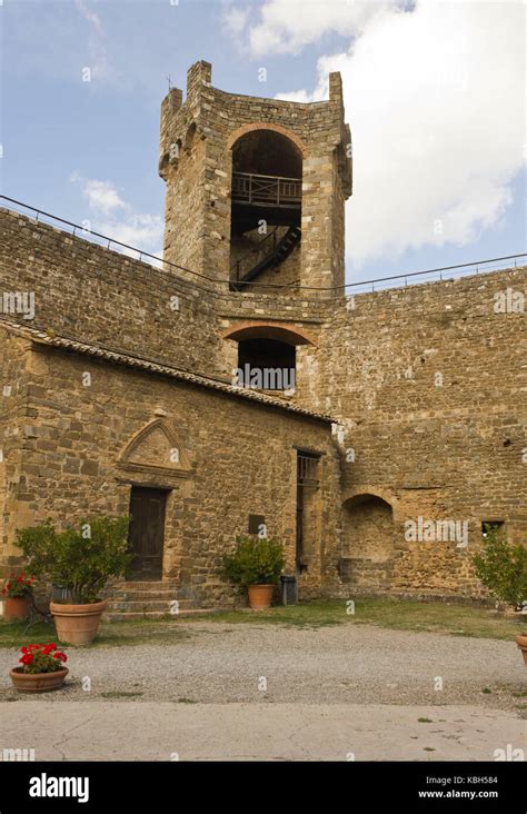 Montalcino, Italy, August 25: Inside the Montalcino Castle, ancient fortress symbol of the city ...