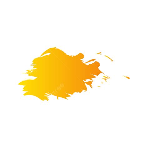 Yellow Grunge Paint Brush Stroke Vector, Yellow Brush, Stroke Shape ...