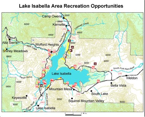 Lake Isabella Area Recreation Opportunities Map - Lake Isabella Ca • mappery