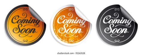 Coming Soon Stickers Set Stock Vector (Royalty Free) 95263528