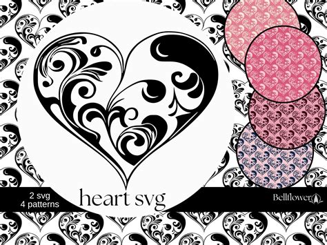 Valentine's Day Heart SVG/PNG Graphic by BNGC · Creative Fabrica