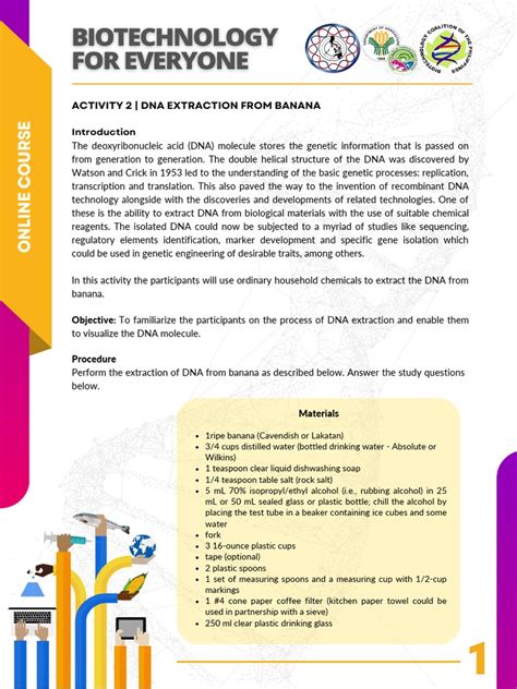 DNA Extraction From Banana | PDF | Dna | Filtration