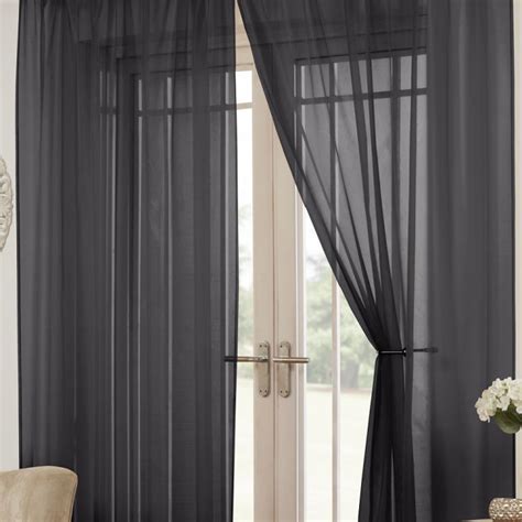 Black | Voile Curtains | Tony's Textiles | Tonys Textiles