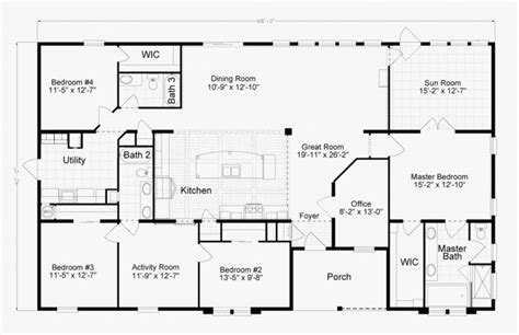 5 bedroom mobile homes floor plans | Mobile home floor plans, Modular home floor plans ...