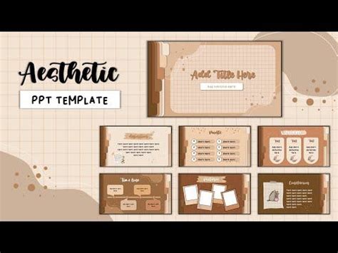 Aesthetic ppt 6 animated slide easy simple free template – Artofit