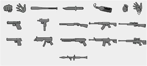 Gta IV To Gta San Andreas: GTA SA – IV Weapons and Additional Weapons with icons