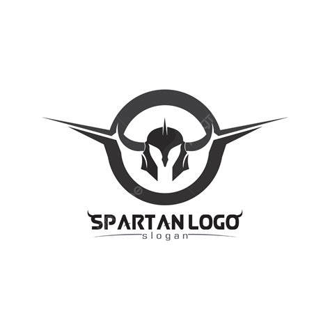 Black Spartan Logo Gladiator Helmet And Head Vector Design Vector ...