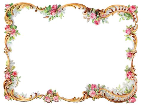 Pin by Amal A on Décoration autour du papier | Flower frame, Floral border design, Rose frame