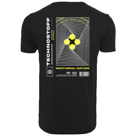 Unser Nocturnal Nature Techno T-Shirt im minimalistischen Design und regulären Schnitt für ...