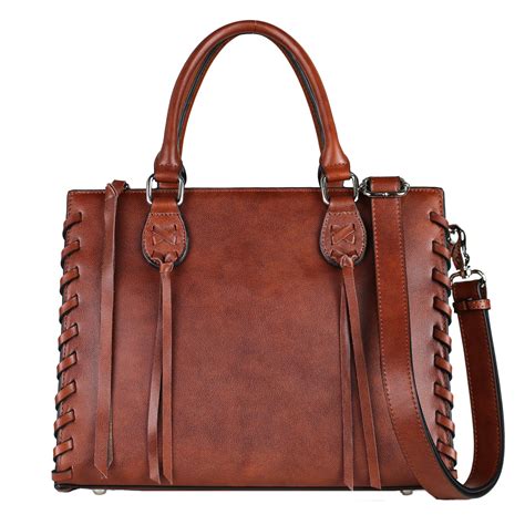 Concealed Carry Emma Leather Satchel by Lady Conceal | Leather satchel, Concealed carry women ...