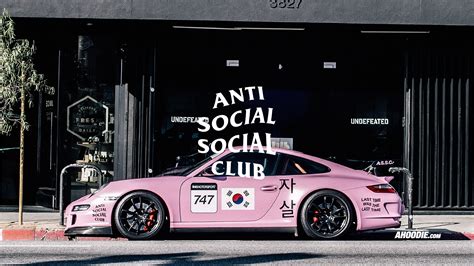 Free download Ahoodie Anti Social Social Club Pink Porsche Wallpaper [2561x1440] for your ...