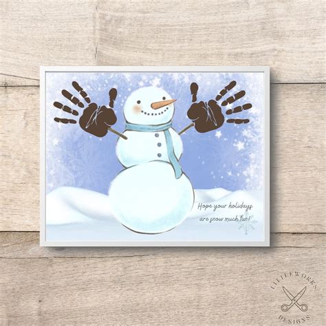 Snowman Handprint Art/ Handprint Craft/ Toddler Craft/ Handprint Art - Etsy