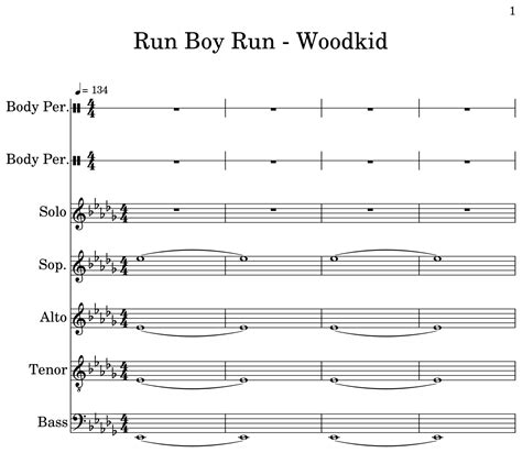 Run Boy Run - Woodkid - Sheet music for Drum Set, Piano