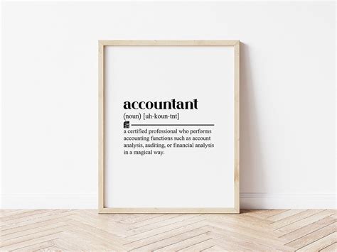 Accountant Wall Art Accountant Definition Digital Download - Etsy