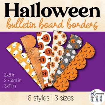 Halloween Bulletin Board Borders by MTResources | TPT