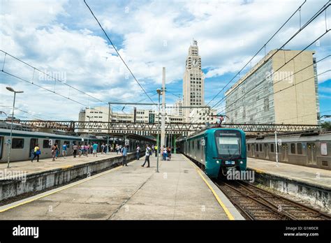 RIO DE JANEIRO - MARCH 4, 2016: SuperVia trains at Central do Brasil ...