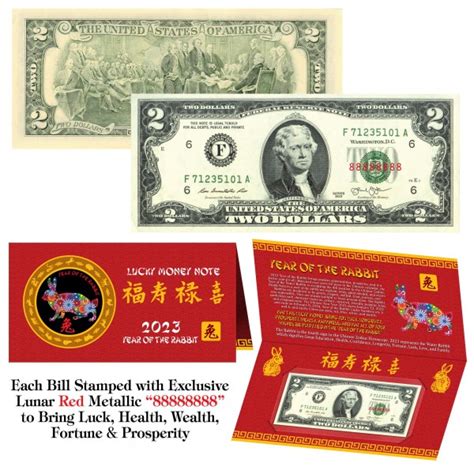 2023 Chinese Lunar New Year YEAR of the RABBIT Red Metallic Stamp Lucky ...