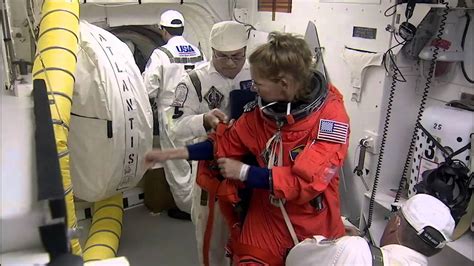 STS-135 Astronauts Strap into Space Shuttle Atlantis for Launch - YouTube