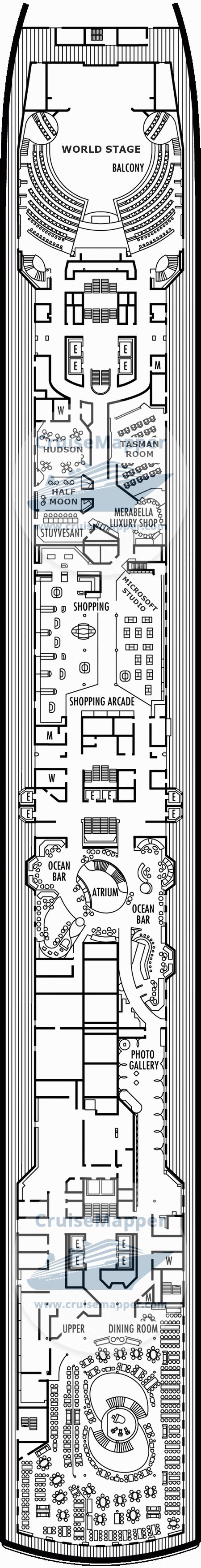 ms Zuiderdam deck 3 plan | CruiseMapper