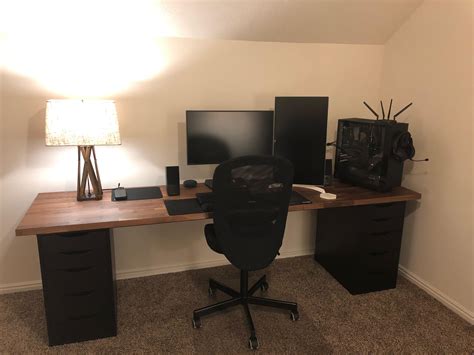 My new setup Instructions for sag proof 98" Karlby without center legs | Home office setup ...