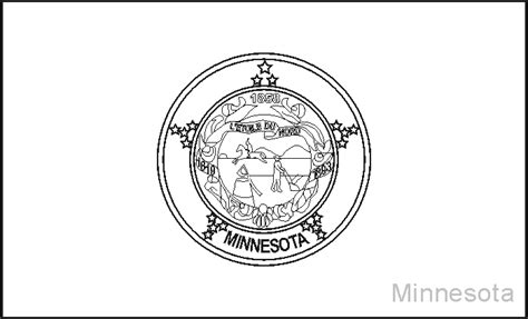 Minnesota State Flag Coloring Page - Coloring Nation