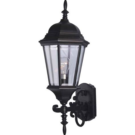 Volume Lighting 1-Light Black Outdoor Wall Sconce-V8211-5 - The Home Depot