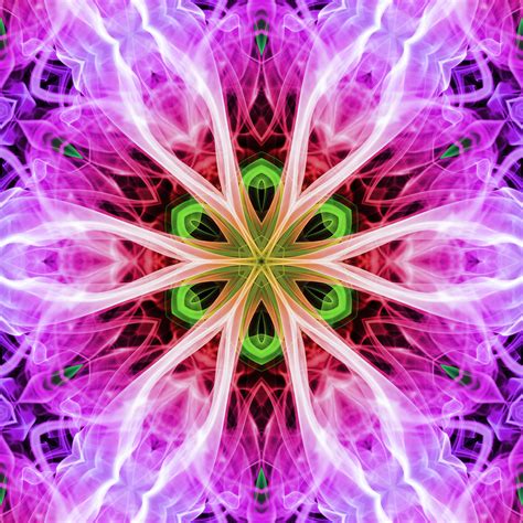 Flower Power | Pink abstract flower design with psychedelic … | Flickr