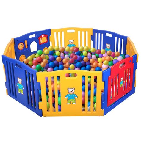 Baby Playpen Kids 8 Panel Safety Play Center Yard | aeoffers.com | Corralito de bebé, Escolares ...