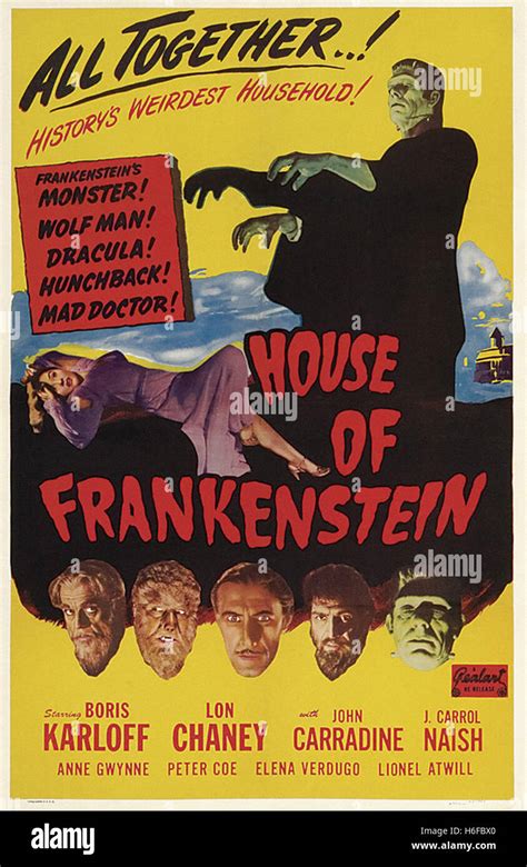 House of Frankenstein - Movie Poster Stock Photo - Alamy