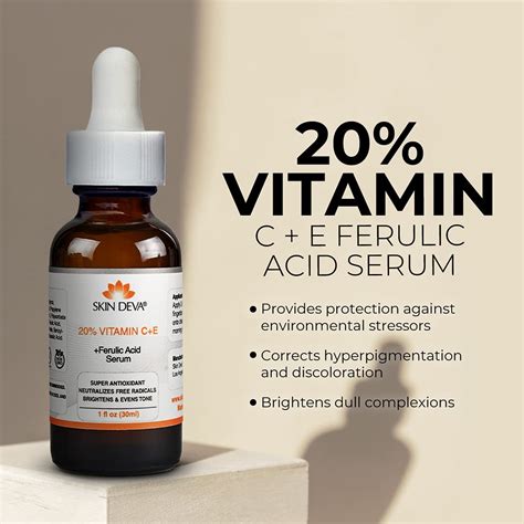 Buy 20% Vitamin C & E Plus Ferulic Acid Serum That Powerfully Neutralizes Free Radicals to ...