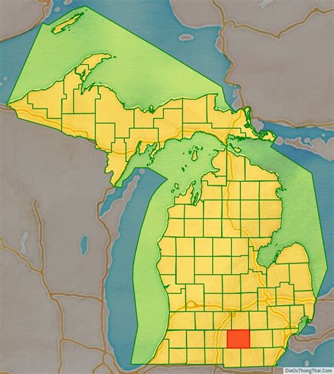 Map of Jackson County, Michigan - Địa Ốc Thông Thái