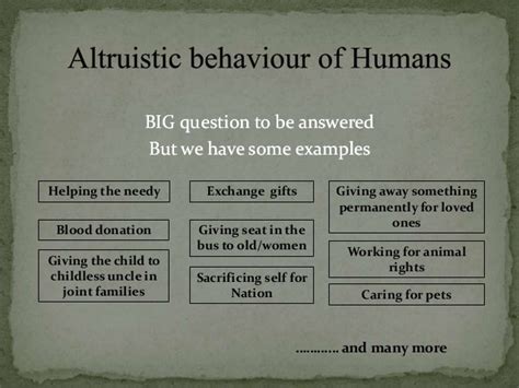 Altruism and evolution