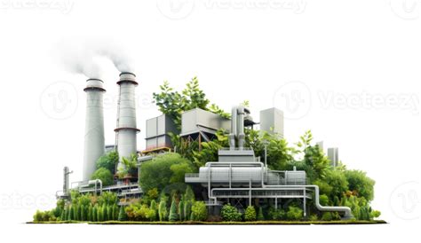 AI generated Natural Gas Power Plant on Transparent Background 36463787 PNG