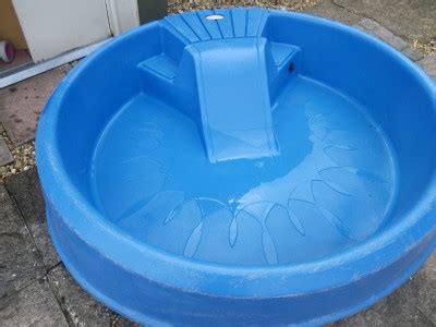 cambs little tikes solid blue hard plastic swimming paddling pool slide water | eBay