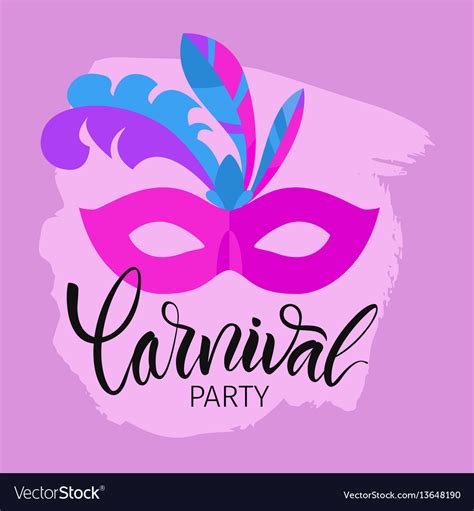 Calligraphy brush lettering the word carnival Vector Image