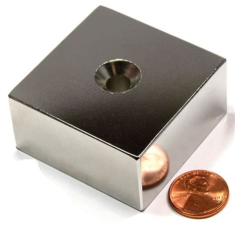 Huge Neodymium Block Countersunk Magnet - Magnets By HSMAG