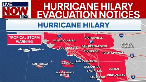 Hurricane Hilary: California evacuation notices, flash flood alerts ...