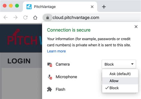 Allow Microphone and Camera access on my web browser : Email support@pitchvantage.com