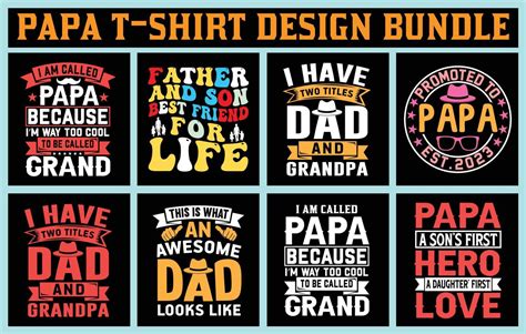 Father's day T shirt Design Bundle 17411763 Vector Art at Vecteezy